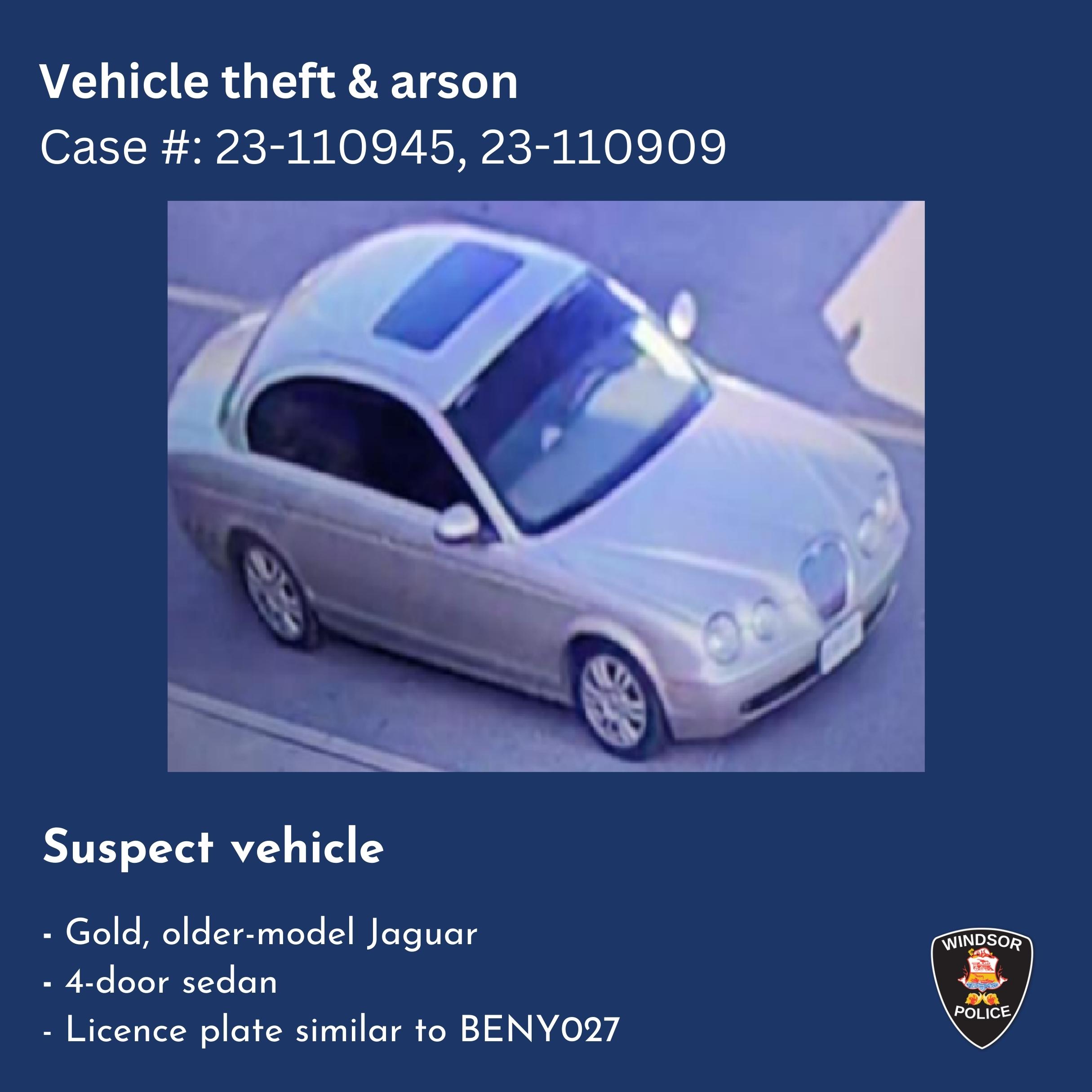 Windsor Police seek information in vehicle theft and arson | Windsor ...