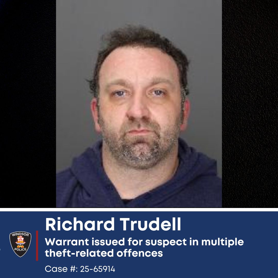 Warrant issued for suspect in multiple theft-related offences